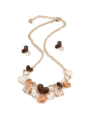 Aretes y collar de corazón Lieb