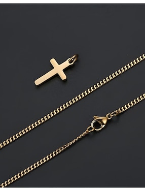 Collar de cruz Xtellar de acero inoxidable