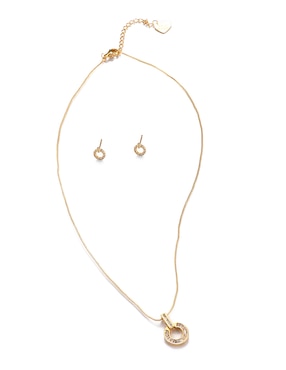 Aretes y collar Lieb zirconia