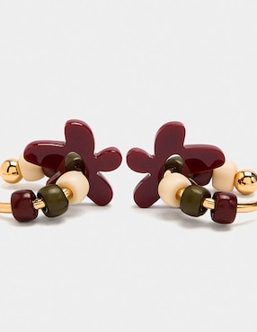 Aretes largos Parfois Wine & Dine con acabado brillante