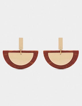 Aretes largos Parfois Wine & Dine con acabado brillante