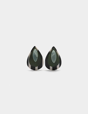 Aretes largos Parfois Wine & Dine con acabado brillante
