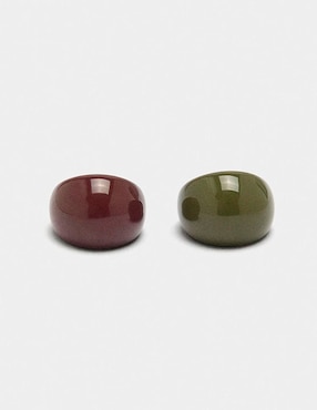 Set anillo Parfois Maison Clay con acabado pulido
