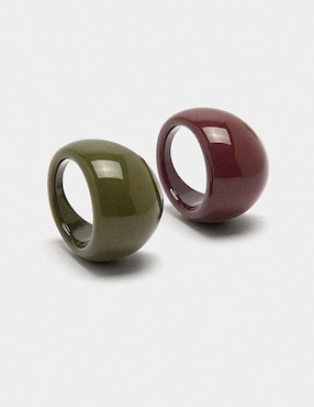 Set anillo Parfois Maison Clay con acabado pulido