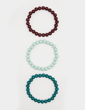 Set pulsera Parfois Wine & Dine acabado brillante