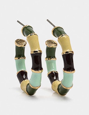 Aretes largos Parfois Wine & Dine con acabado brillante