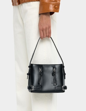 Bolsa bucket Parfois Zippers para mujer
