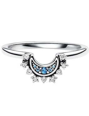 Anillo de luna Xtellar P 925 de plata brillante