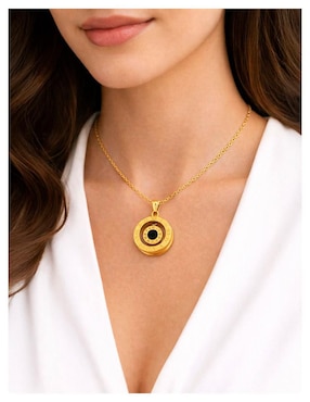 Collar Moon & Self de oro laminado 18 k