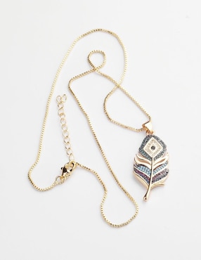Collar con dije de pluma Yoiko Navira 18 K