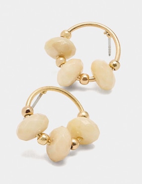 Aretes cortos Parfois Golden Basics Extra