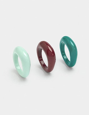 Set anillo Parfois de resina