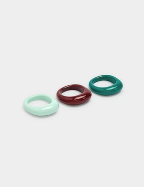 Set anillo Parfois de resina