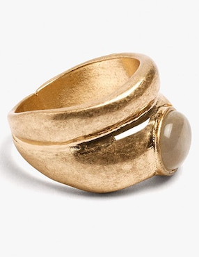 Anillo redondo Parfois Charmy aperlado