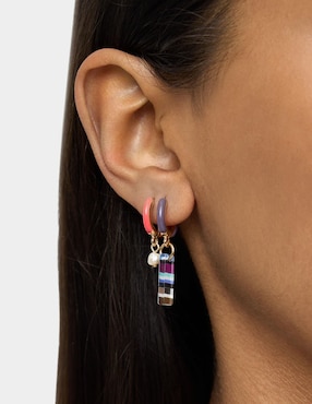 Set de aretes Parfois con acabado pulido