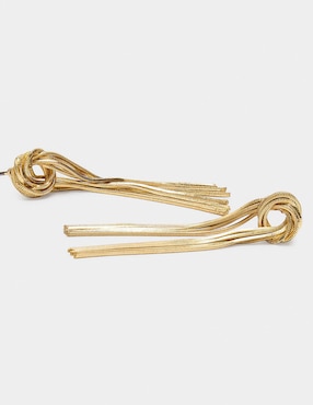 Aretes largos Parfois Golden Delicates con acabado brillante