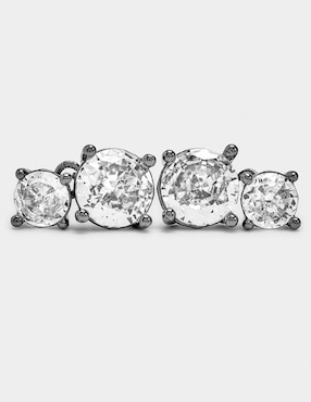 Aretes cortos Parfois con acabado brillante zirconia