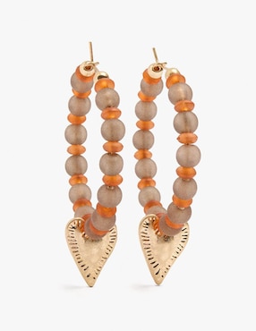 Aretes largos Charmy Parfois con acabado esmaltado