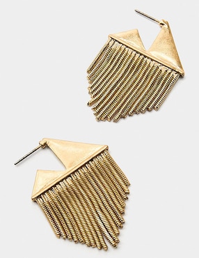 Aretes largos Parfois con acabado brillante