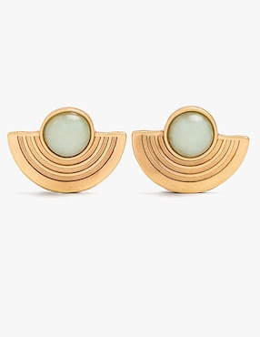 Aretes cortos de abanico Parfois Earthy con acabado esmaltado