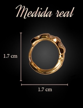 Huggies CM-Top de oro laminado 14 K con acabado brillante zirconia