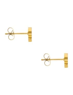 Aretes cortos de moño Nuvi con acabado brillante