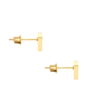 Aretes cortos de corazón Nuvi con acabado brillante