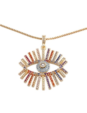 Collar con dije de ojo Yoiko Vigía Gold 18 K