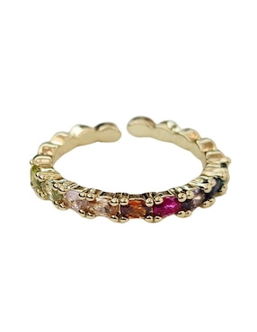 Anillo Maria Rayuela 18 k de oro zirconia baño de oro