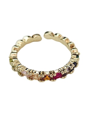 Anillo Maria Rayuela 18 k de oro zirconia baño de oro