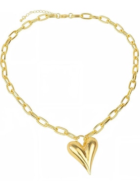 Collar con dije de corazón Yoiko 18 K
