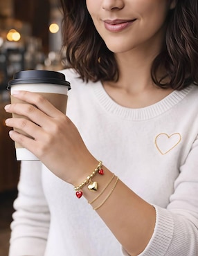 Pulsera Yoiko 18 K Encanto acabado baño de oro