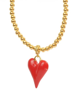 Collar con dije de corazón Yoiko Pasión 18 K