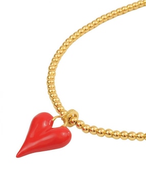 Collar con dije de corazón Yoiko Pasión 18 K