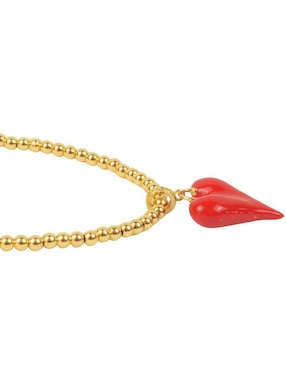 Collar con dije de corazón Yoiko Pasión 18 K