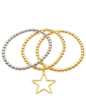 Pulsera Yoiko 18 K Estelar acabado baño de oro