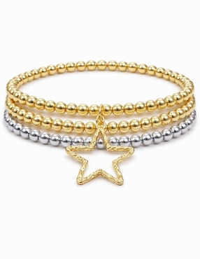 Pulsera Yoiko 18 K Estelar acabado baño de oro