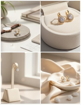 Huggies Cm-Top de oro laminado 14 k con acabado chapa de oro zirconia cúbica