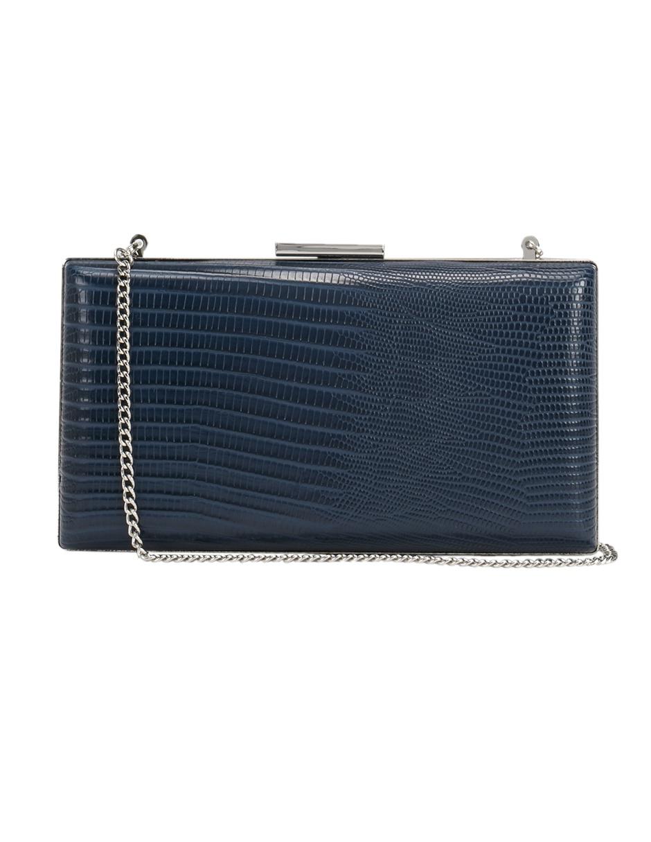 Bolsa clutch Parfois broche azul marino animal print en Liverpool