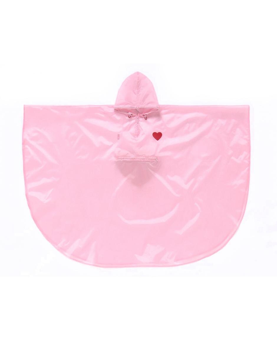 Poncho para lluvia Doiy rosa diseño de corazón 1