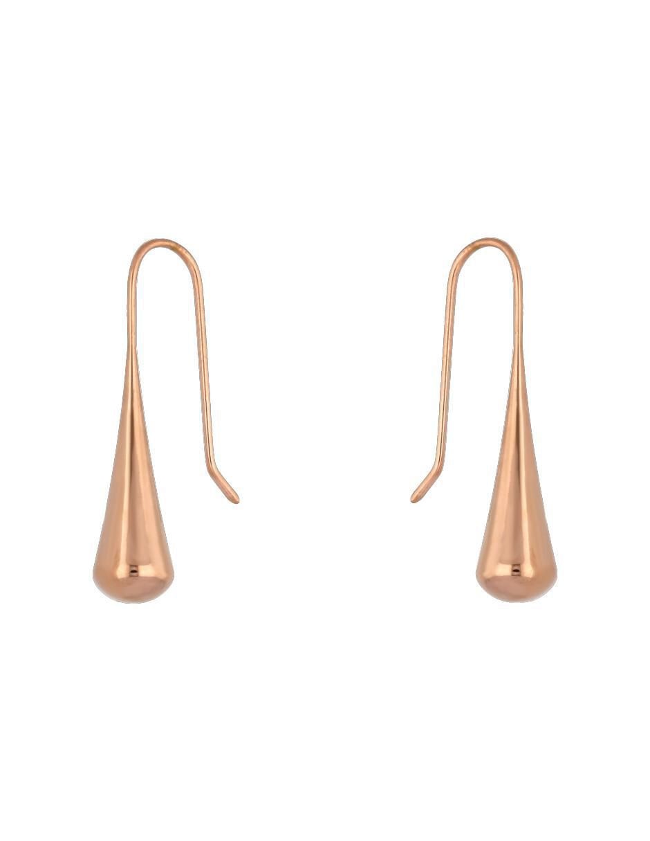 Aretes con acabado baño de oro rosa 1