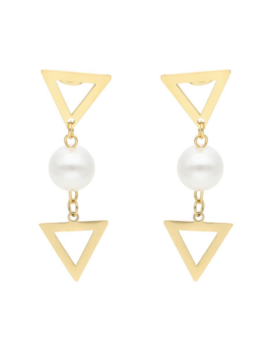 Aretes de triángulo con acabado brillante 1