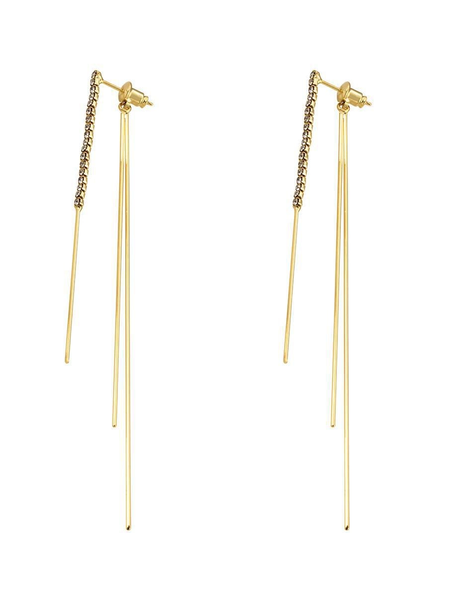 Aretes con acabado chapa de oro cristal Aretes con acabado chapa de oro cristal