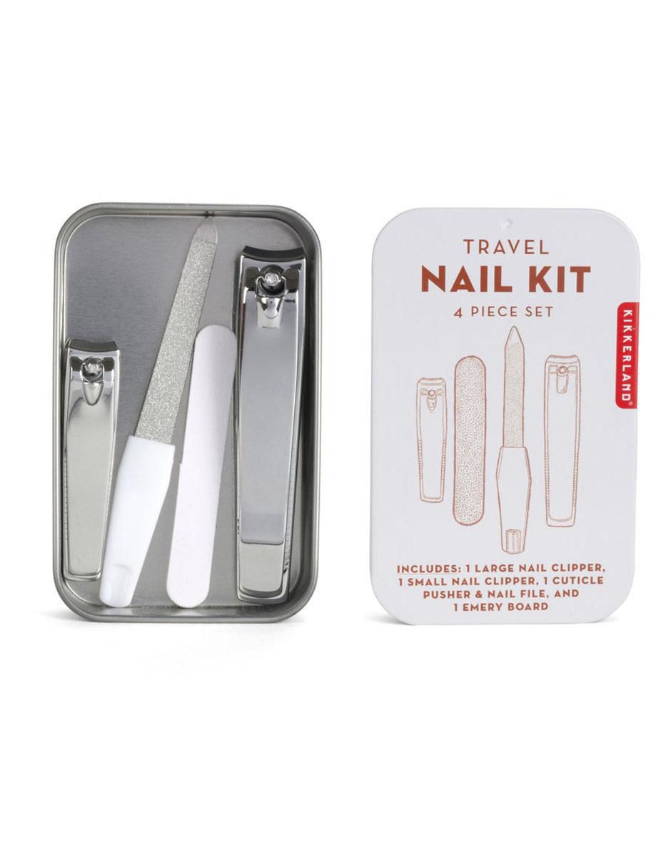 Set de manicure manual de acero inoxidable con 4 piezas