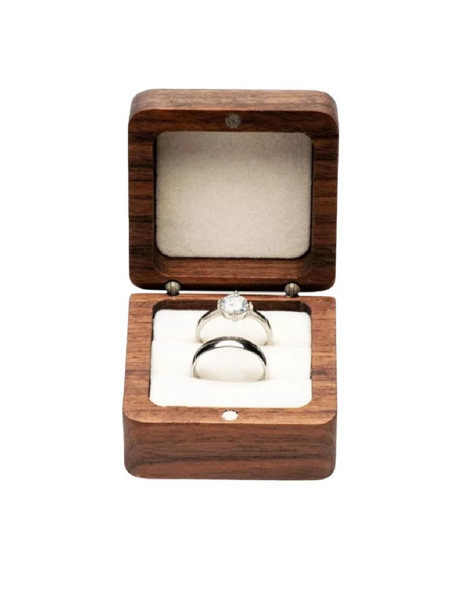 Caja Pequeña Caja De Madera Alhajero Para Anillos De Boda Y Compromiso |  Meses Sin Caja Anillo, image size:940x1215