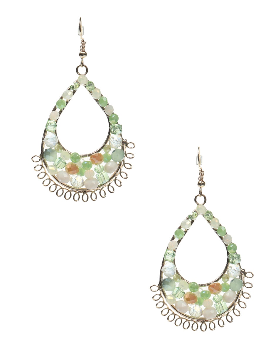 Aretes con acabado brillante fantasía 1