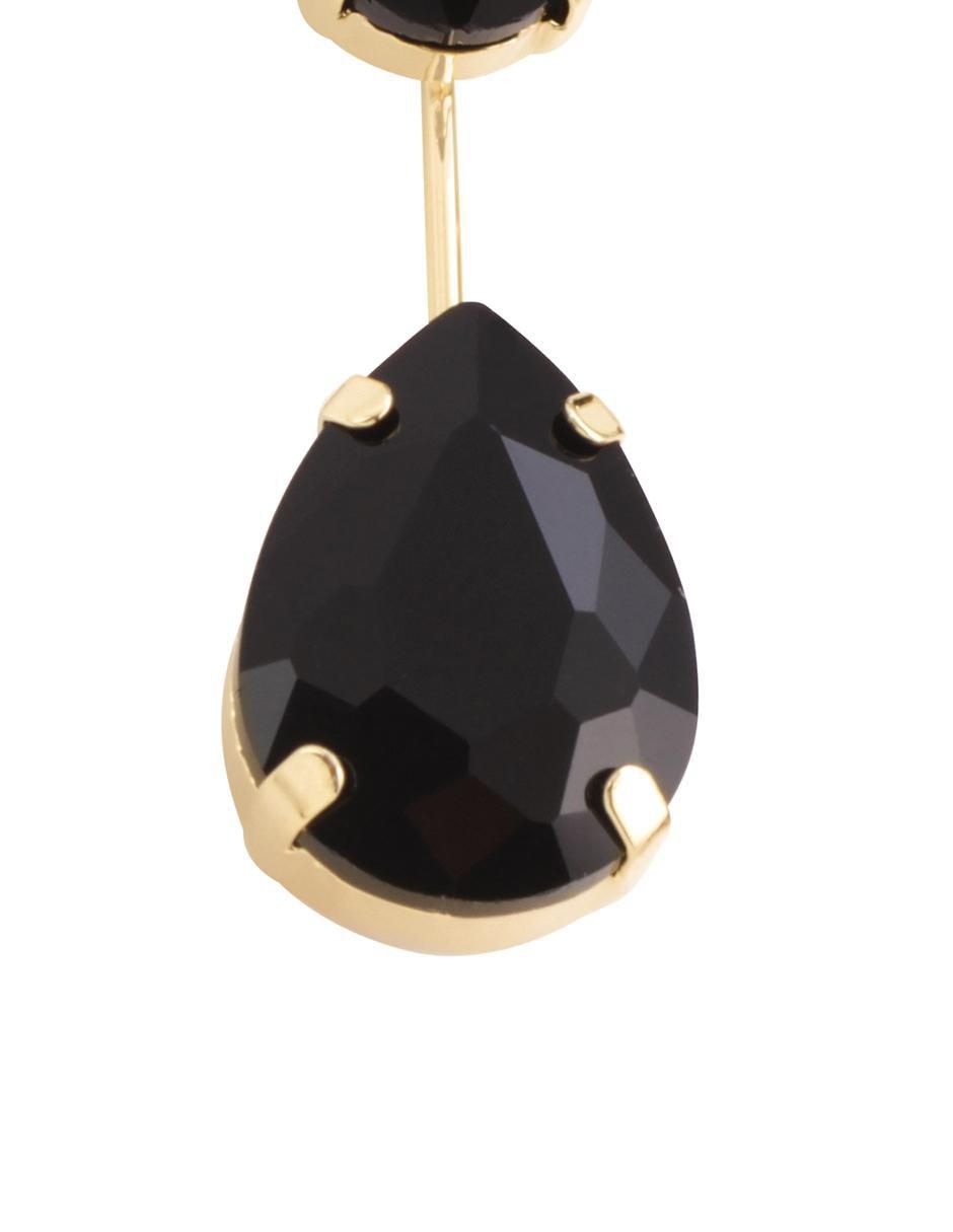 Aretes con acabado chapa de oro cristal 2