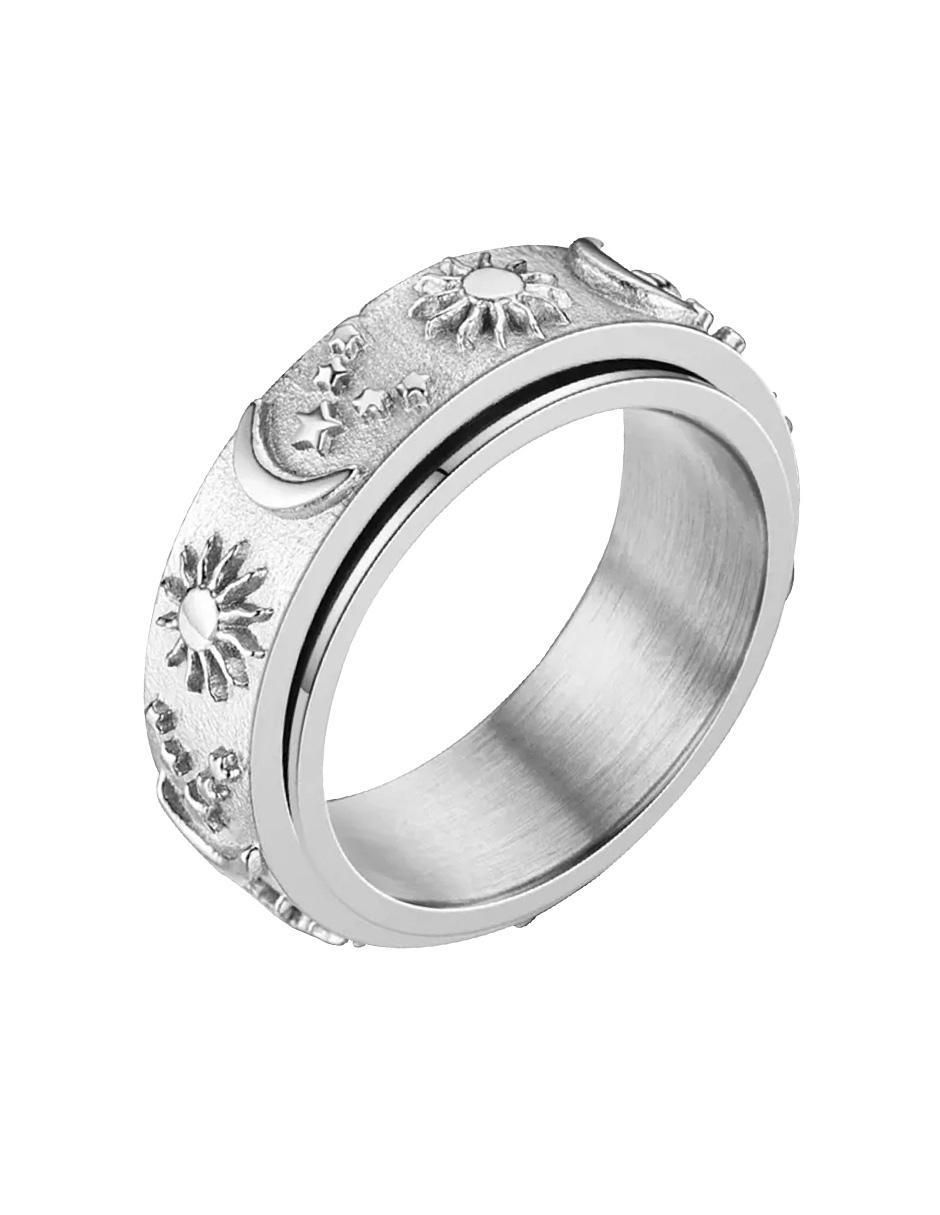 Anillo "de (si aplica)" ninguna clepsidra ninguna sin licencia sin kilataje "de" acero inoxidable sin gema