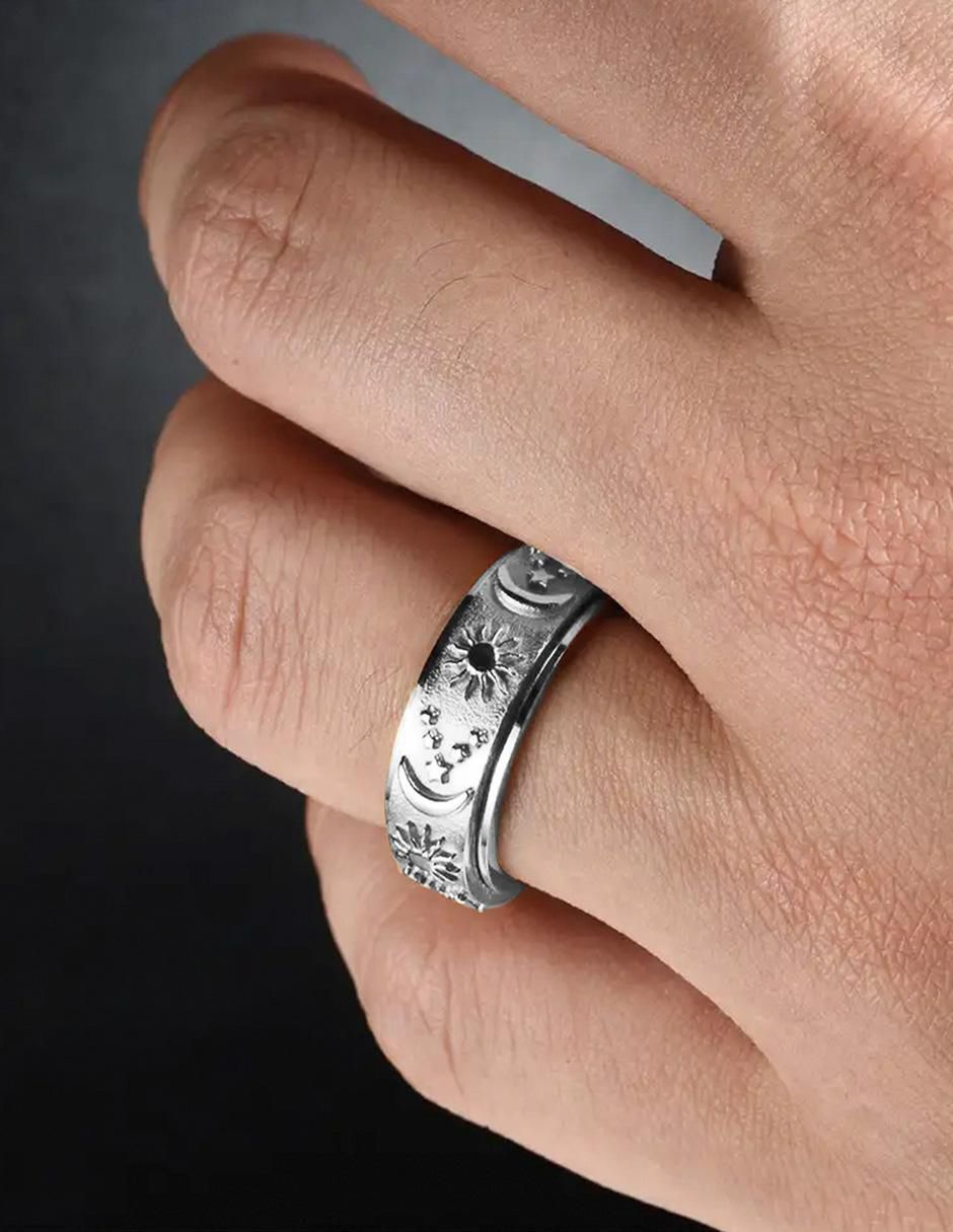 Anillo "de (si aplica)" ninguna clepsidra ninguna sin licencia sin kilataje "de" acero inoxidable sin gema