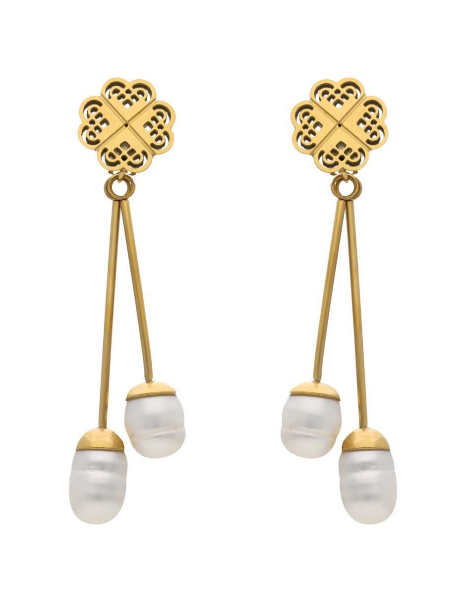 Aretes de trébol Trebol con acabado brillante